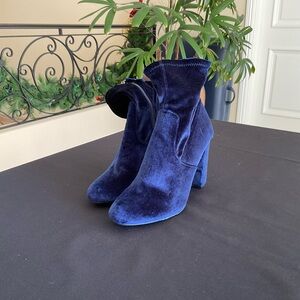 Steve Madden Blue Velvet Ankle Boots